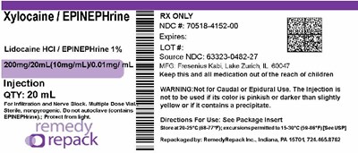 Mm2 (Xylocaine   Epinephrine 200mg 20ml(10mg mL) 0.01mg mL 70518 4152 00)